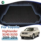Кожаный коврик для багажника Toyota Highlander XU40, XU50, 2009-2014 грязеотталкивающий