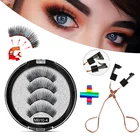 Магнитные ресницы с 4 магнитами, 3D натуральные накладные ресницы, 3D Искусственные норковые ресницы, ресницы для макияжа с магнитными ресницами