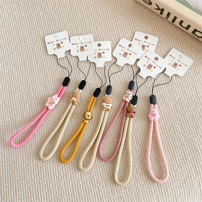 Multi Function Cute Cartoon Hand Strap For Mobile Phone Lanyards iphone 13 Xiaomi Samsung Huawei Keys Short Rope | Мобильные