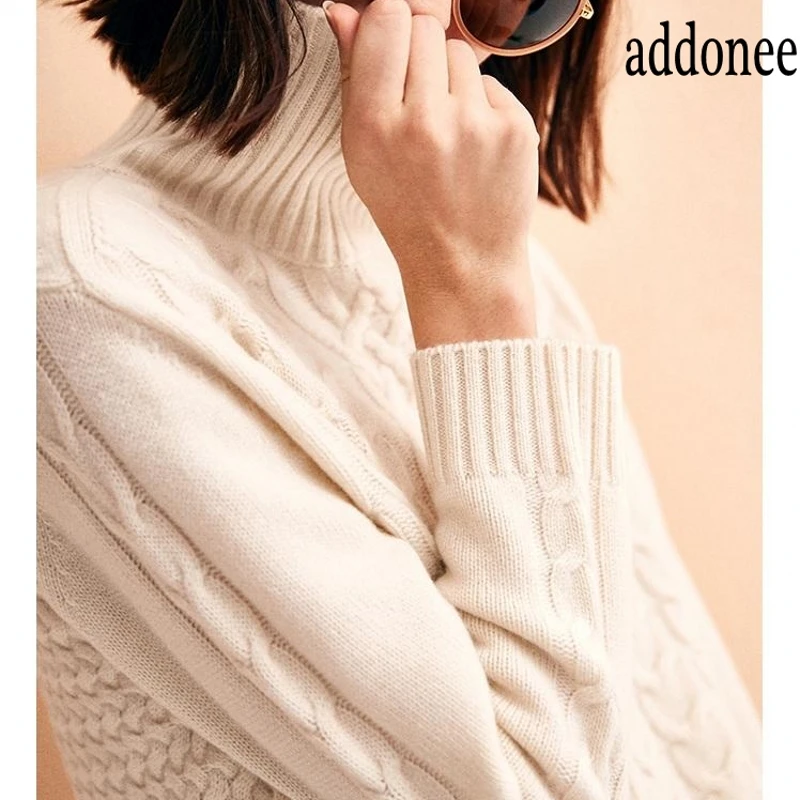 Водолазка женская кашемировая плотная теплая свободная большого размера