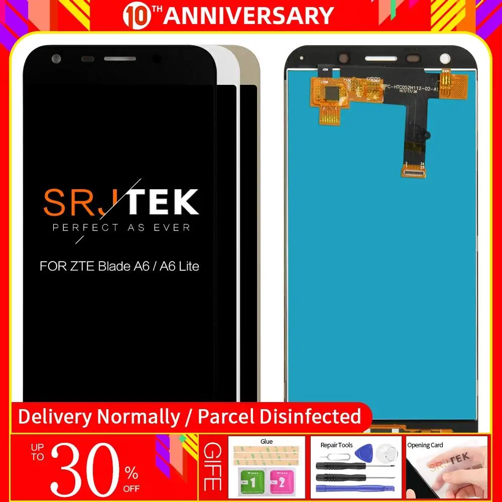 Черный/белый для ZTE Blade A6/A6 Lite ЖК дисплей и инструмент ремонта сенсорного экрана в