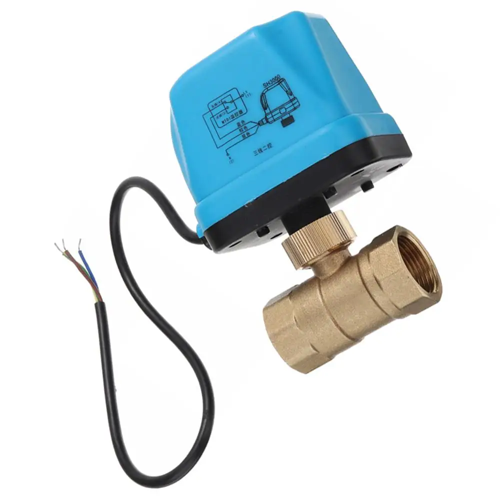 Латунь G3/4 &quotDN20 3/4'' 2 Way 220V контроль моторизованный электрический шаровой кран