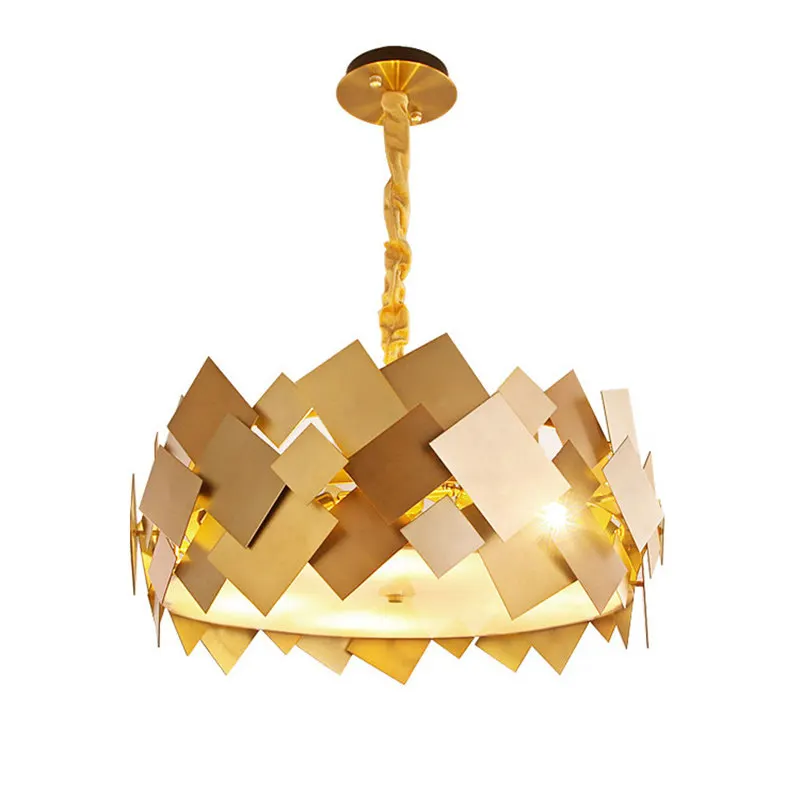 Современный дизайн подвесной светильник s американский золотой покер абажур
