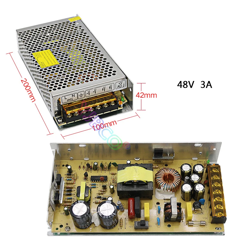 Регулируемый импульсный источник питания DC48V 3A/5A/7 5/10A/12.5A/15A Swich Driver Transformer D48v для