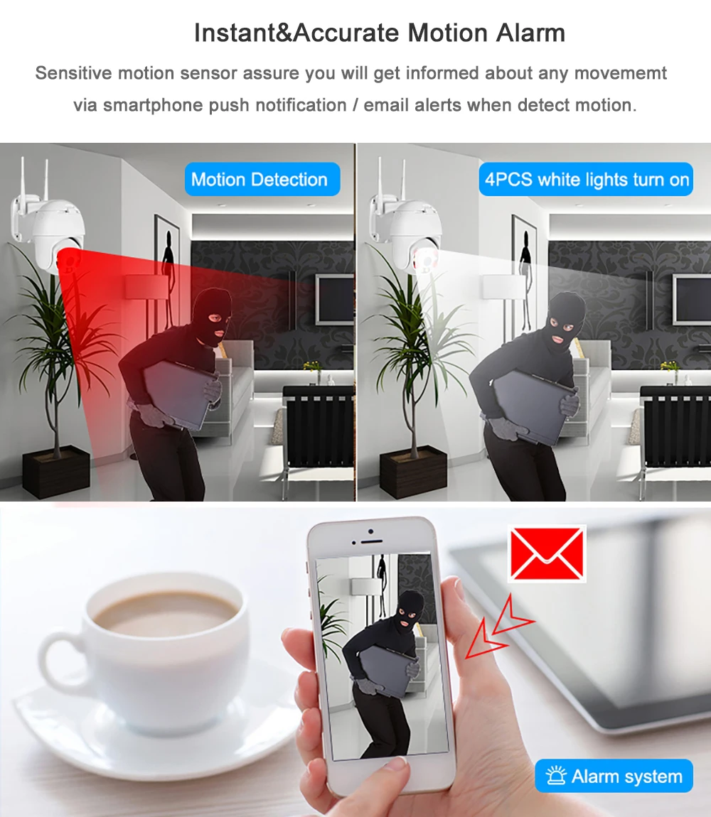 FUERS IP CCTV камера Камера HD1080P купольная камера с WiFi видеонаблюдения дома сигнализации Системы Ночное видение наблюдения удаленный монитор