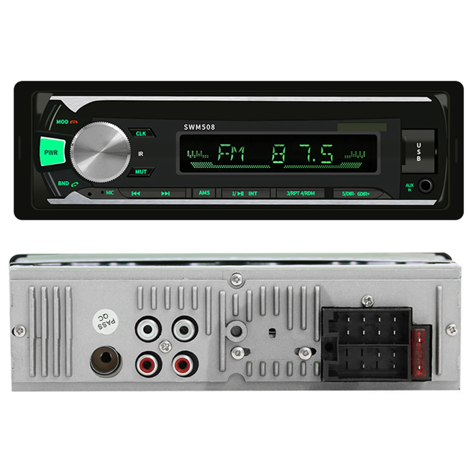 

12V Car Stereo MP3 Player Car Radio Stereo USB BT TF U-Disk AUX-In Music Player With Mic Remote Controller 4 Channel RCA Output