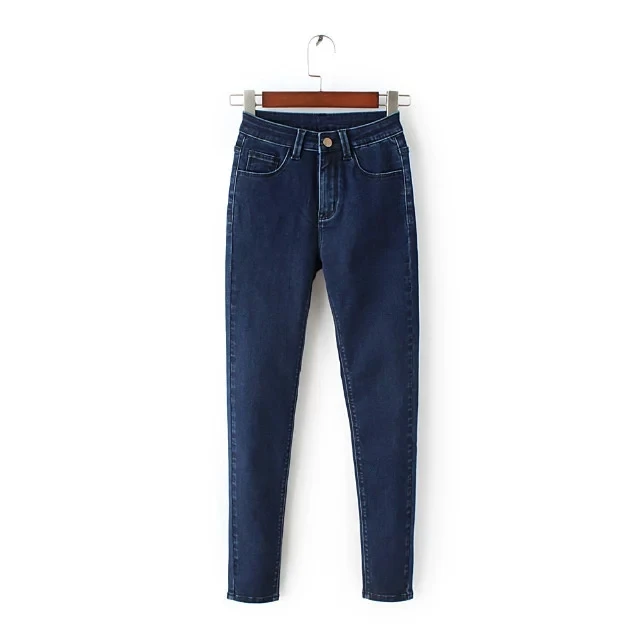 Jenny&Dave England Fashion Jeans Woman Vintage Pencil High Street Elastic Push Up High Waist Jeans Supper Skinny Jeans