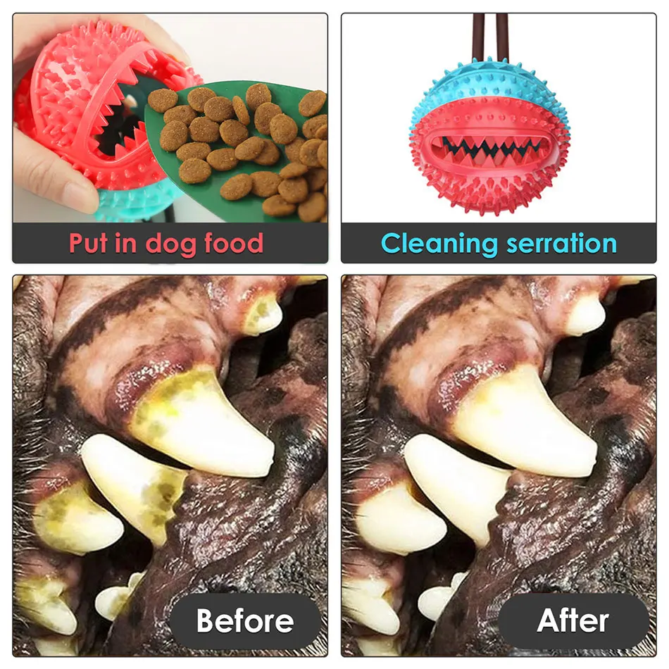 Интерактивная присоска Push TPR мяч игрушки для собаки эластичные веревки чистки