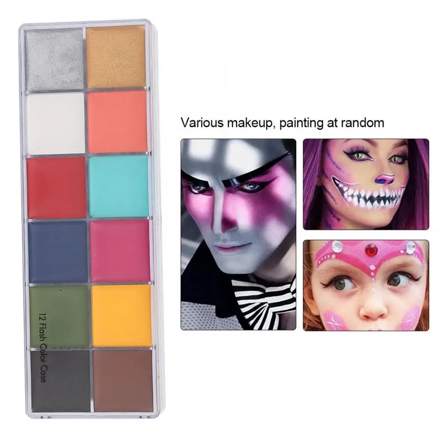 Массажер 12 цветов краска для боди арта Кубок мира Хэллоуин драма макияж