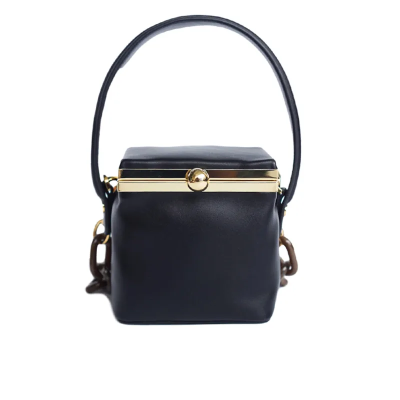 

Niche Design Box Handbag Fashion Acrylic Chain Square Crossbody Shoulder Pack 2020 New Women Lipstick Package D407