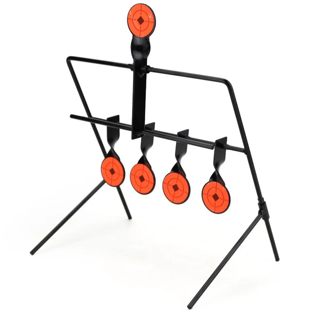 

Metal Resetting Shooting Target Paddle Wind Chime Style Target for Outdoor Shooting Training (Black)