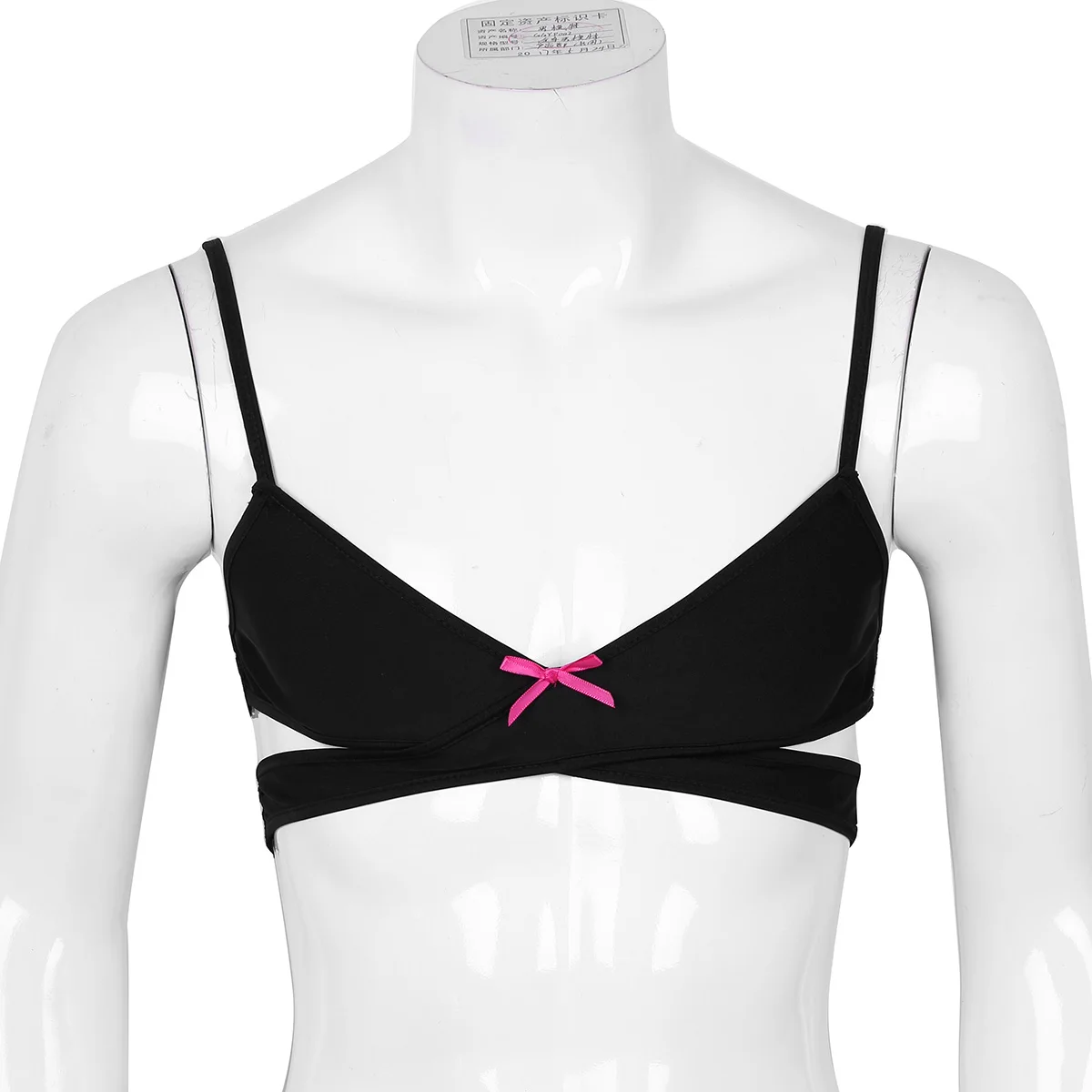 Мужской бюстгальтер без косточек розовое кружевное нижнее белье для геев