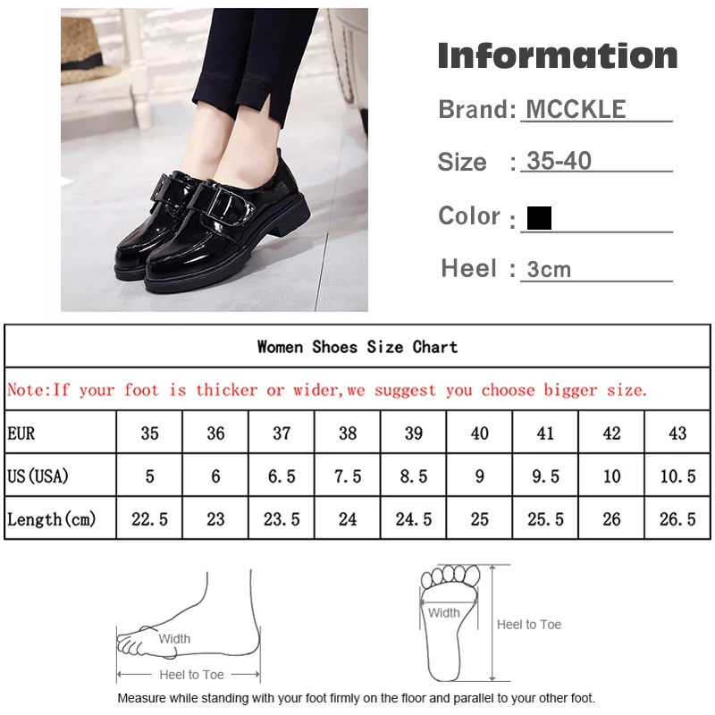 

Spring Women Casual Shoes Loafers Patent Leather Low Heels Pumps Hook Loop Footwear Female Thick Heel Shoes Women Fashion New