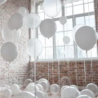Латексные жемчужные шары 20 шт., 12 дюймов, белые прозрачные Свадебные романтические украшения, воздушные шары, товары для украшения дня рождения