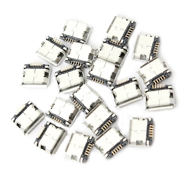 60 шт потребительских упаковок для микро Тип USB B 5 контактный разъем SMT Размещение