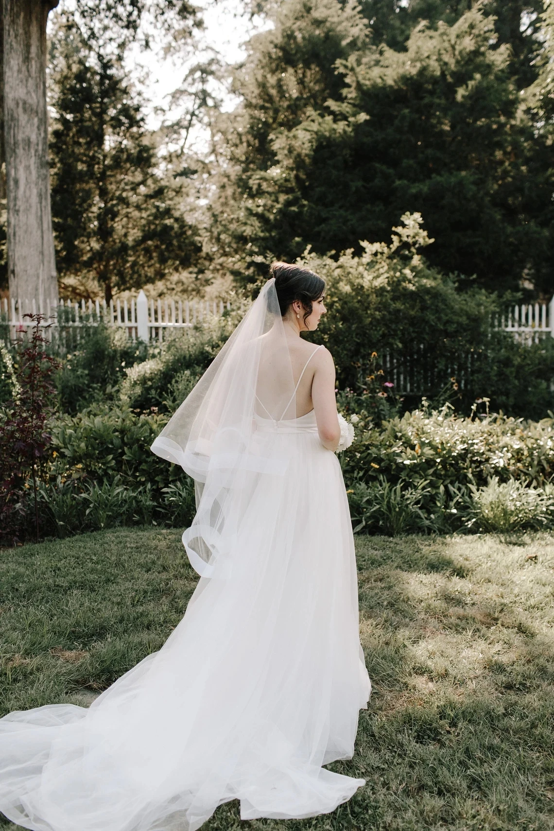 

ONE TIER wedding lace veil ivory lace trim veil lace applique cathedral veil, long bridal veil, white veil & vomb