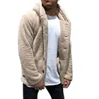 Флисовый кардиган на меху, пушистый жакет с капюшоном, унисекс, зимняя теплая уличная одежда, 2021 3XL
