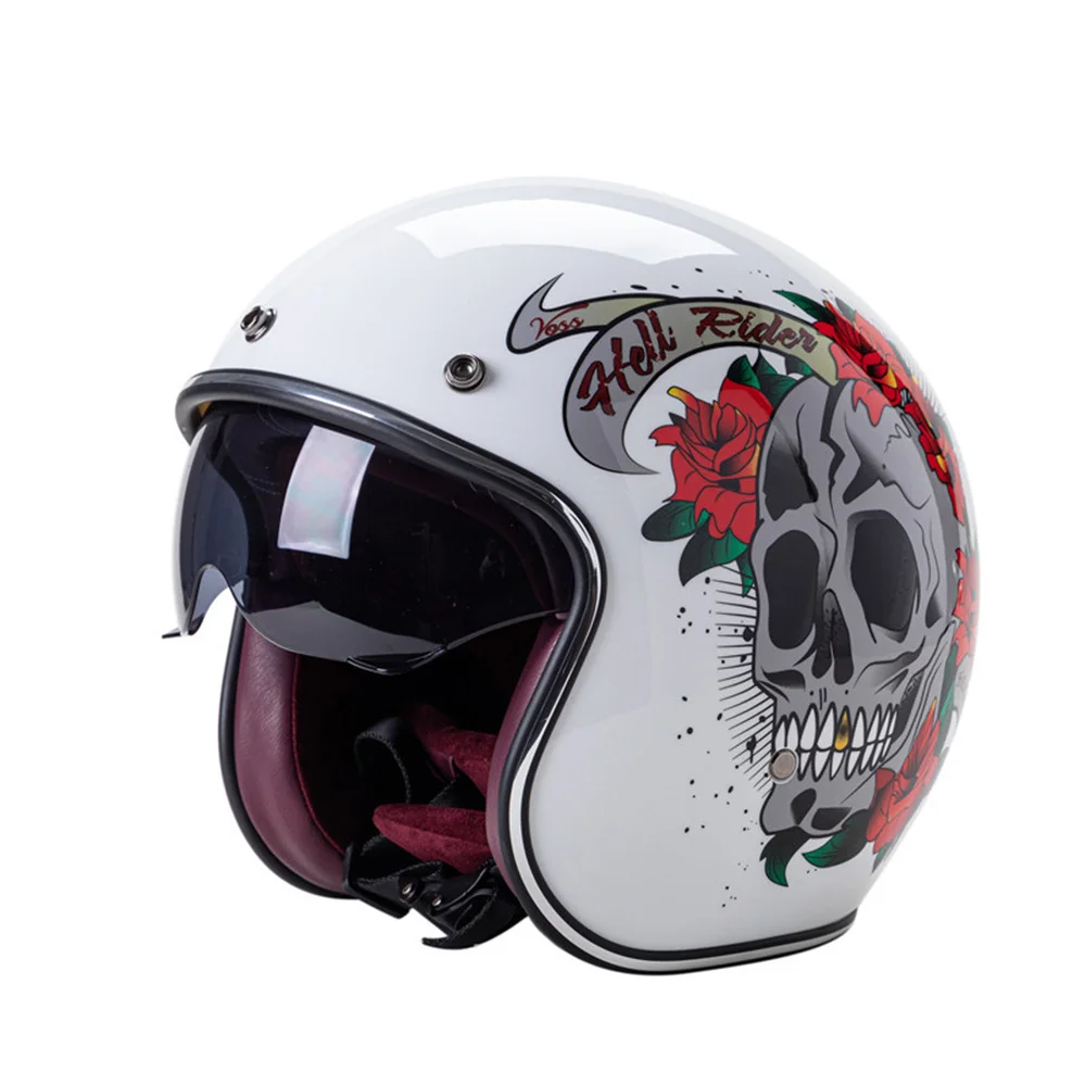 

VOSS Japan Korea Style Motorcycle Open Face Helmet Cafe Racer Vintage Retro Scooter Motorbike Riding Jet Helmets Casco Moto
