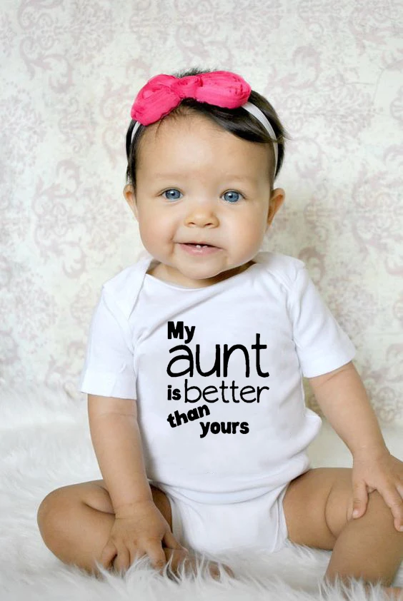 Забавный комбинезон для новорожденных одежда моя тетя лучше чем ваша малышей