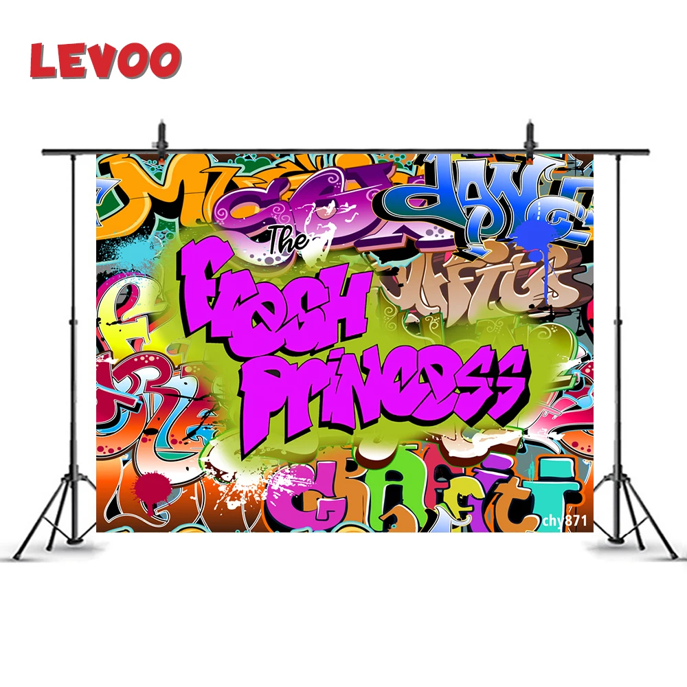 LEVOO фото фон свежая принцесса хип-хоп Граффити стена Портрет фотография Фотофон