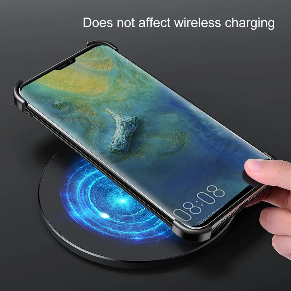 Чехол для телефона huawei mate 20 металлический каркас 30 pro магнитный притяжение голая