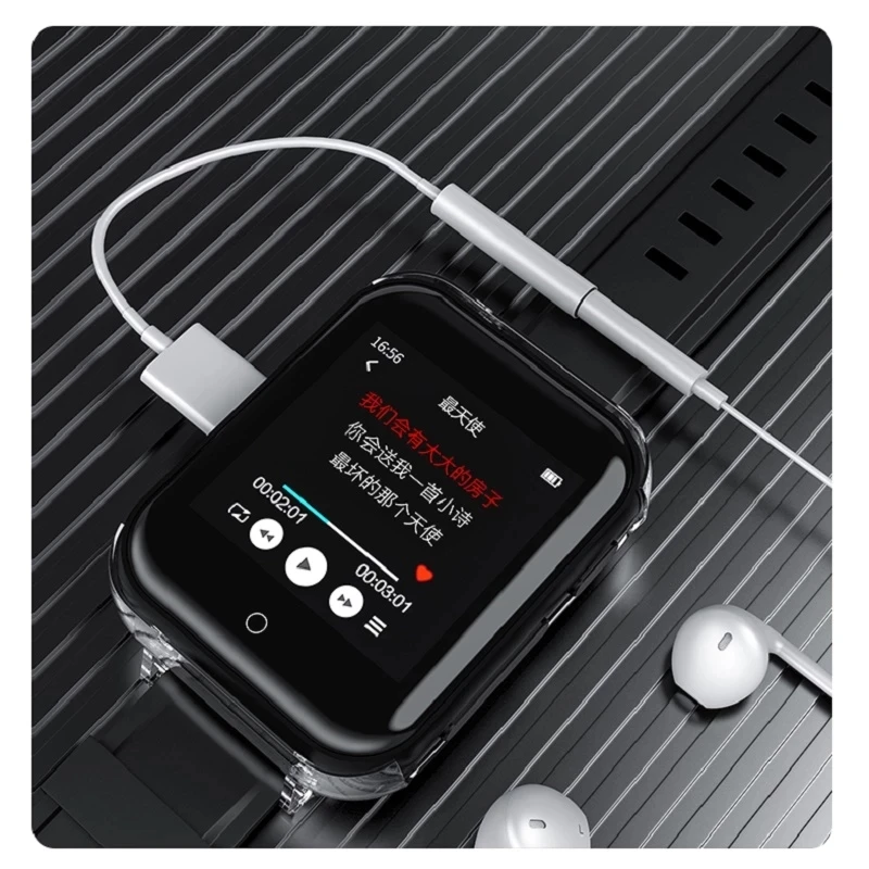 Mp3-плеер RUIZU M8 2021 Bluetooth 8 ГБ часы MP3-плеер поддержка FM-радио динамика рекордера видео