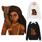 Красивые африканские для передачи тепла виниловый стикер с принтом патчи для одежды Бесплатная доставка DIY моющаяся футболка с переводными картинками Стикеры для утюга