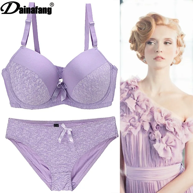 Европа и США Большие размеры комплект с бюстгальтером для женщин нижнее белье