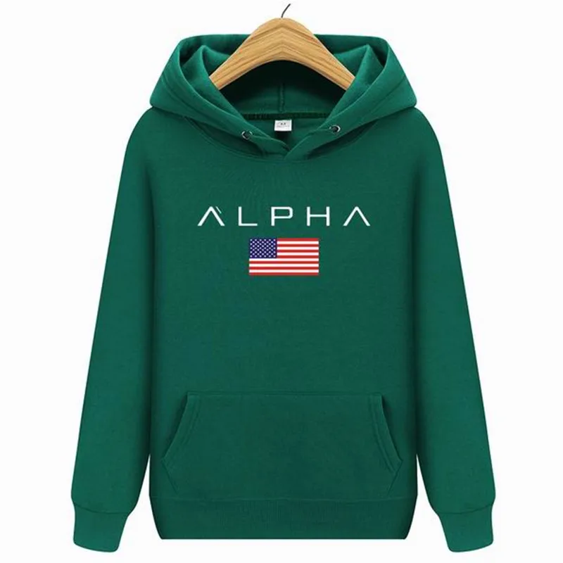 Мужская Высококачественная модная толстовка с буквенным принтом Alpha Industries Мужская/женская осенняя и зимняя новая брендовая Толстовка