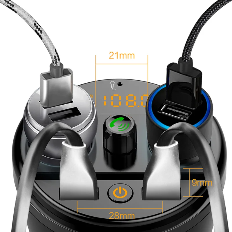 Многофункциональное автомобильное зарядное устройство для телефона Bluetooth