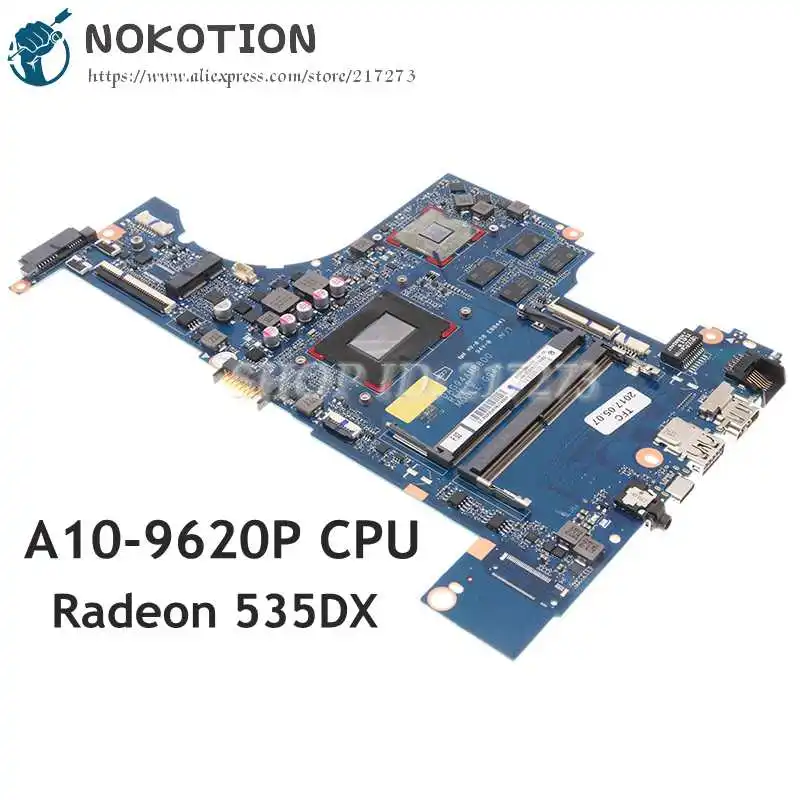 

NOKOTION материнская плата для ноутбука HP Pavilion 15 или никель-кадмиевых 15Z-CD ноутбук материнская плата AMD Radeon 535DX A10-9620P Процессор DAG94AMB8D0 926288-001 926288-601
