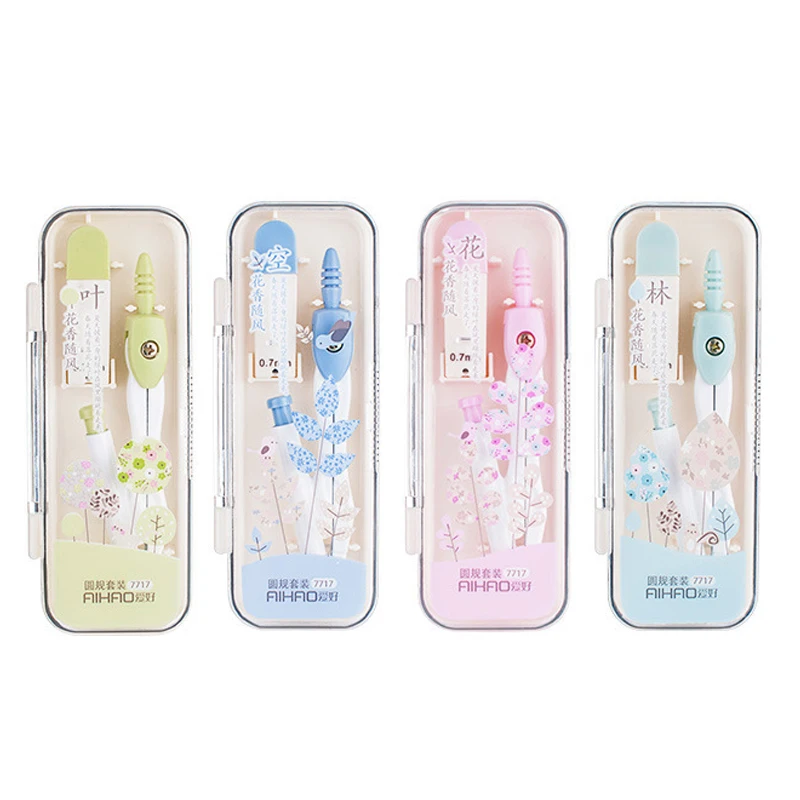 Детские игрушки для рисования 4 цвета школьные металлические компасы милые