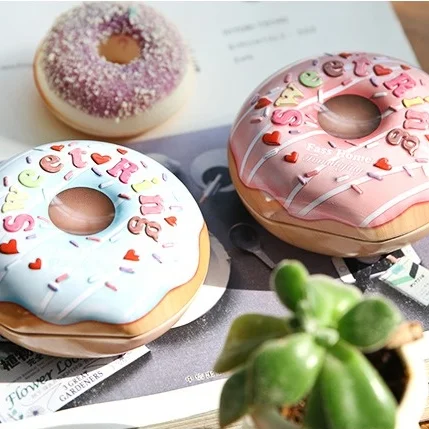 

Christmas Tinplate Donut Shape Candy Box8cm Children's NewYear Toys Christmas Advent SceneDecorationHoliday Gifts for Girlfriend