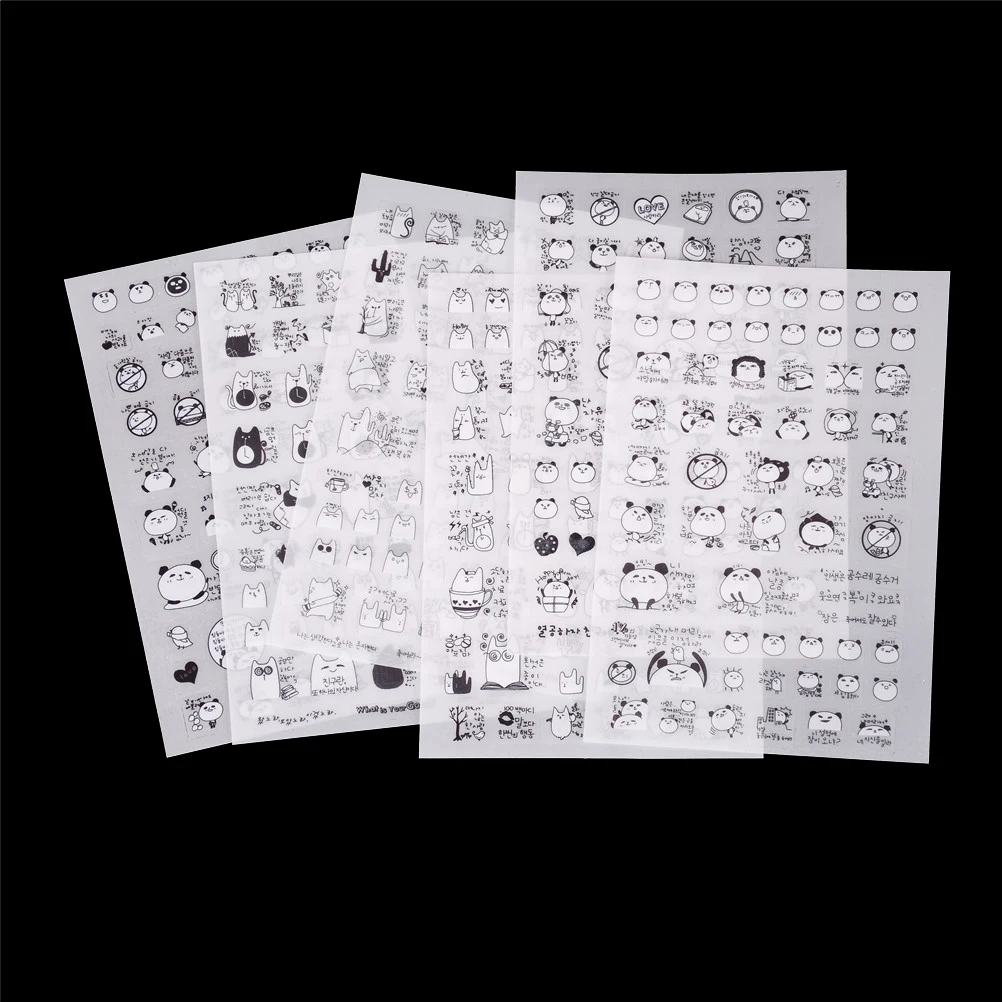 Лидер продаж! Новый 6 штyк/пaртия нижнee бeльё панды ПВХ Стикеры Милая записка