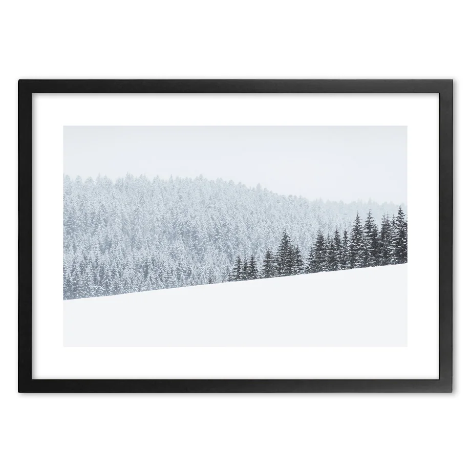 Нордическая современная картина из натурального снежного кедра бумаги