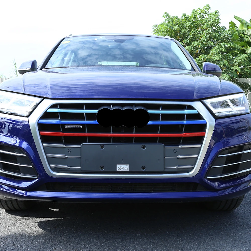 Для Audi Q5 FY, автомобильный Стайлинг, передний капот, средняя сетка, бампер, решетка, рамка, наклейка, накладка, внешний аксессуар