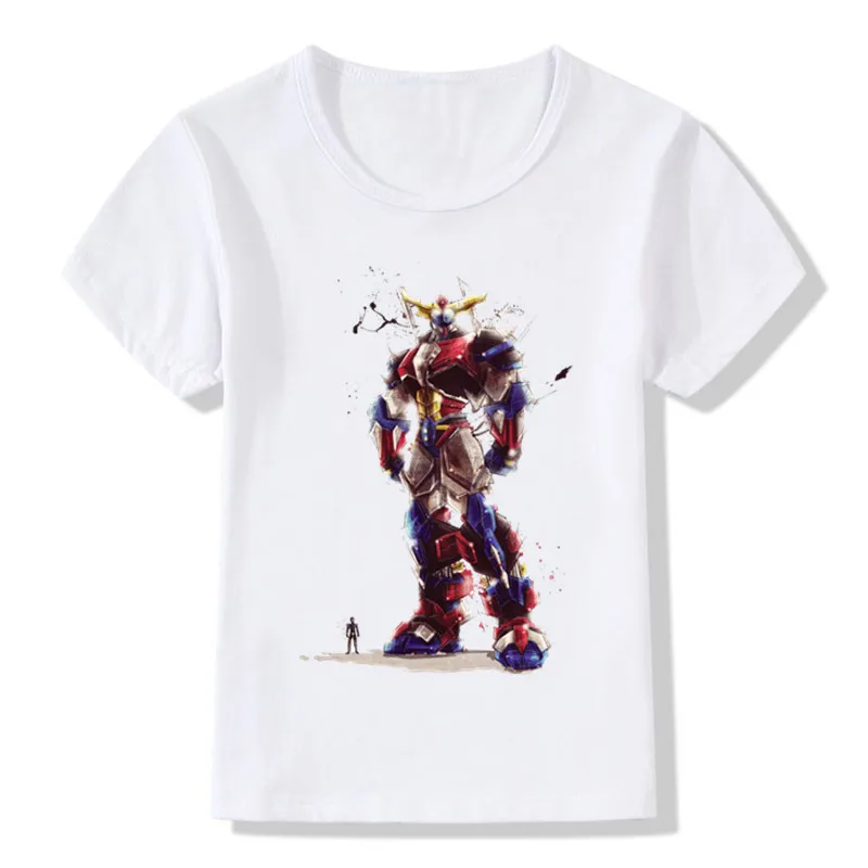 

Boy and Girl Anime Grendizer Printing T-shirt Children Funny Japan Robot T shirt Kids Summer Tops Tee Baby Clothes,ooo476