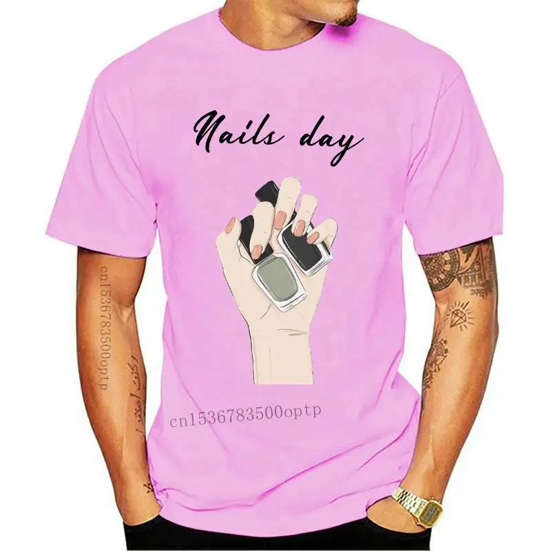 

New Women 2021 Summer Fingernail Nail Fashion Short Sleeve Print Lady T-shirts Top T Shirt Ladies Womens Graphic Female Tee T-Sh