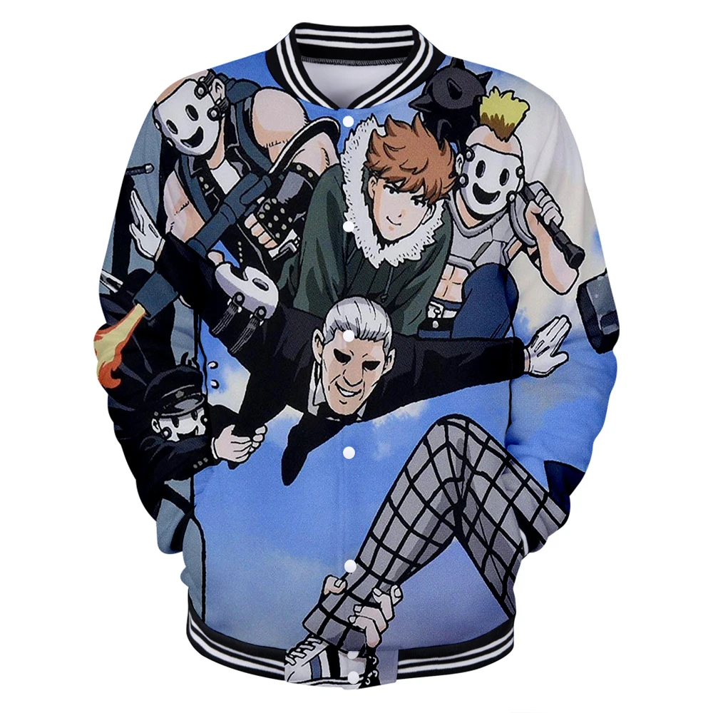 

High-Rise Invasion Baseball Jackets Fashion Japanese Anime 3D Print Long Sleeve Jacket Sportswear Personalized Streetwear