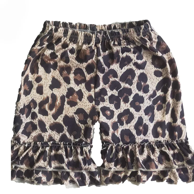 

Summer Toddler Baby Girls Clothes Blue Short Top With Leopard Print Short pants Sets For Toddler Outfits Kids Wear