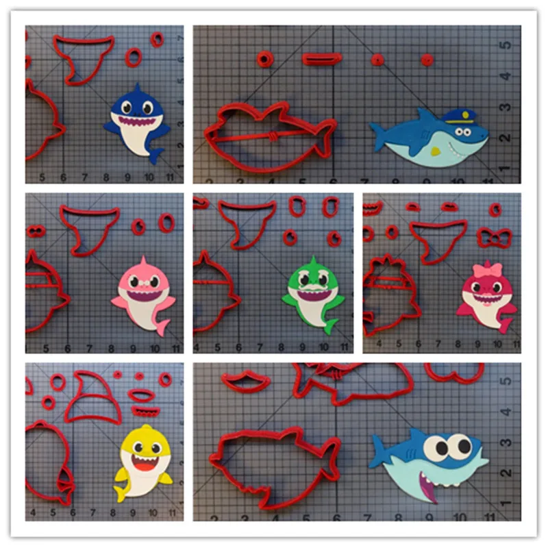 Милый полицейский дедушка бабушка папа мама Акула всего тела кекс плесень