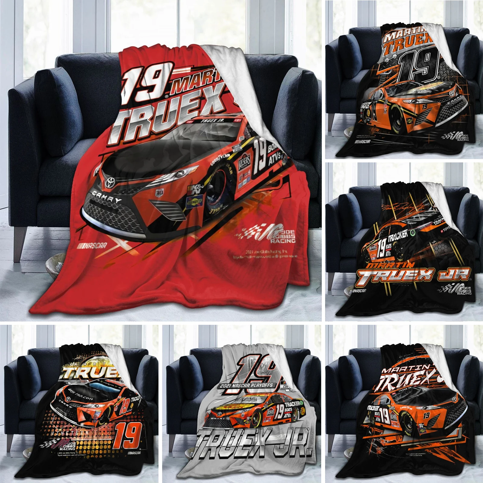 

Флисовое одеяло Martin Truex Jr 19, ультрамягкое фланелевое одеяло, всесезонное пушистое Флисовое одеяло из микрофибры с цифровым принтом