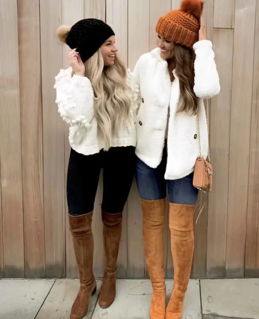 Withered sweaters women fashion blogger vintage hand knitted o-neck oversize love Jacquard weave thick pullovers sweaters women