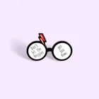 Забавная брошь на заказ, булавки, Мультяшные очки, волшебник, эмалированная булавка, значок на рюкзак для одежды, брошь для фанатов, подарок для друга, оптовая продажа