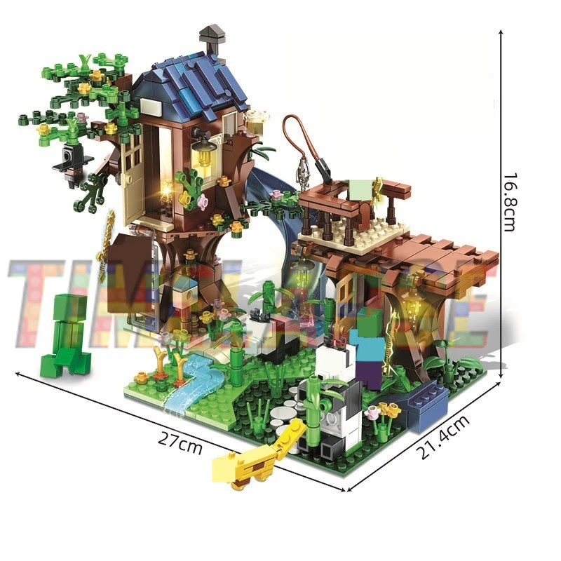 Современные строительные блоки MyWorld Treehouse классические модели наборы кирпичей