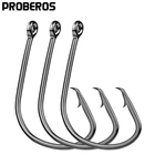 PROBEROS рыболовные крючки 1000 шт.лот черный цвет 7381 спортивный круглый рыболовный крючок джиг большой 1 #-50 # Размер окуня