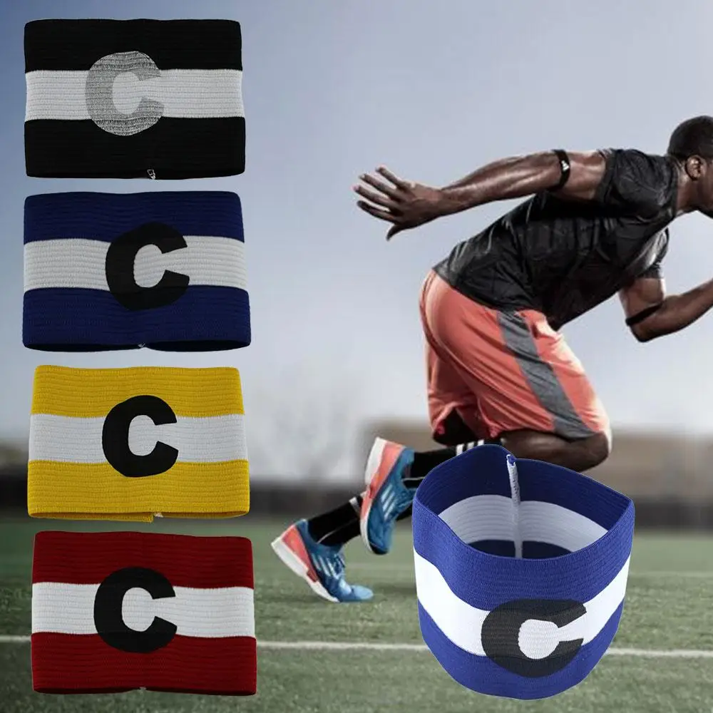 

Portable 4 Color 9*7*1cm Gift Jerseys Elastic Player Band Soccer Competition Armbands Sports Games Adjustable Football Armband