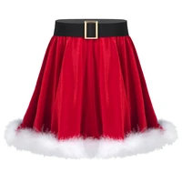 new kids girls christmas costume velvet mrs claus santa skirt cosplay fancy dress party costumes children ballet dance skirts