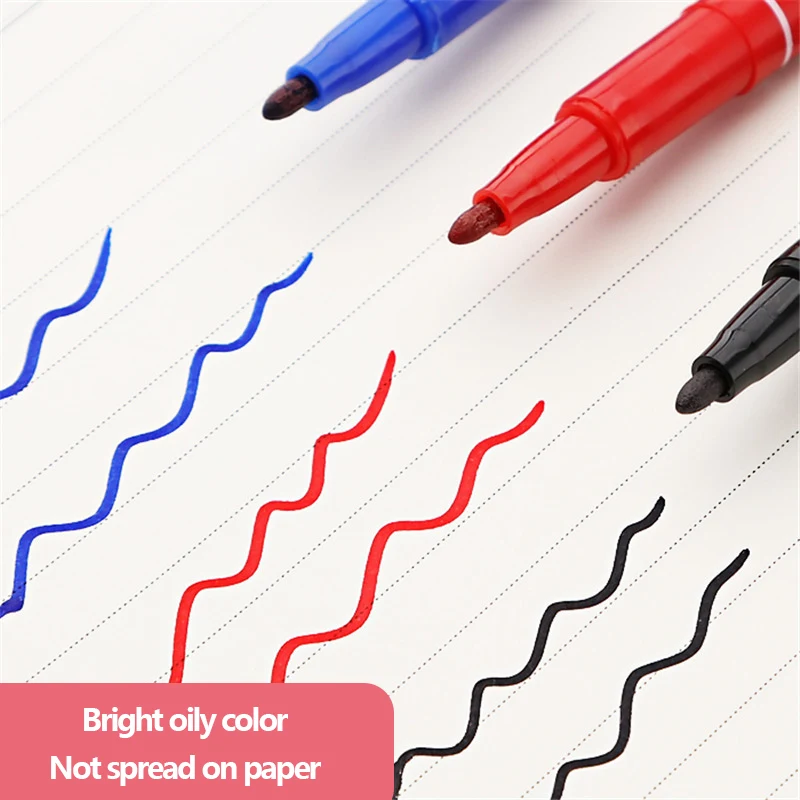 10 шт./лот маркеры с двойной головкой черные/синие/красные набор масляных