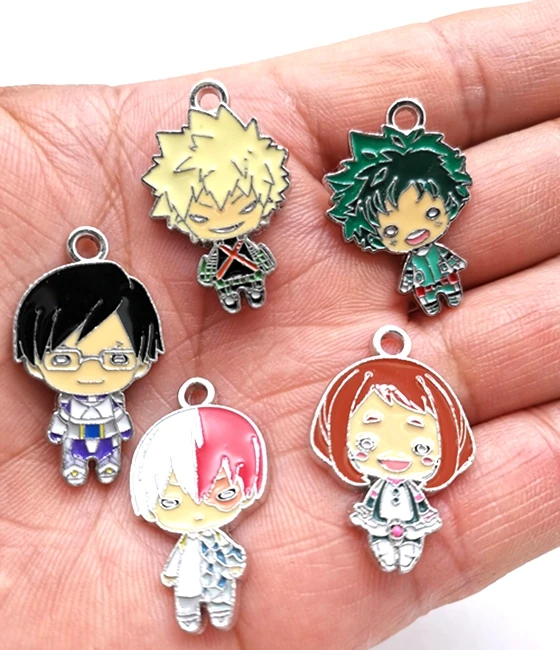 Набор металлических подвесок Моя геройская Академия 20 шт. (1 комплект 5 шт.) |